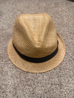 John Callanan Legacy Woven Straw Trilby Fedora – Natural, Black Band